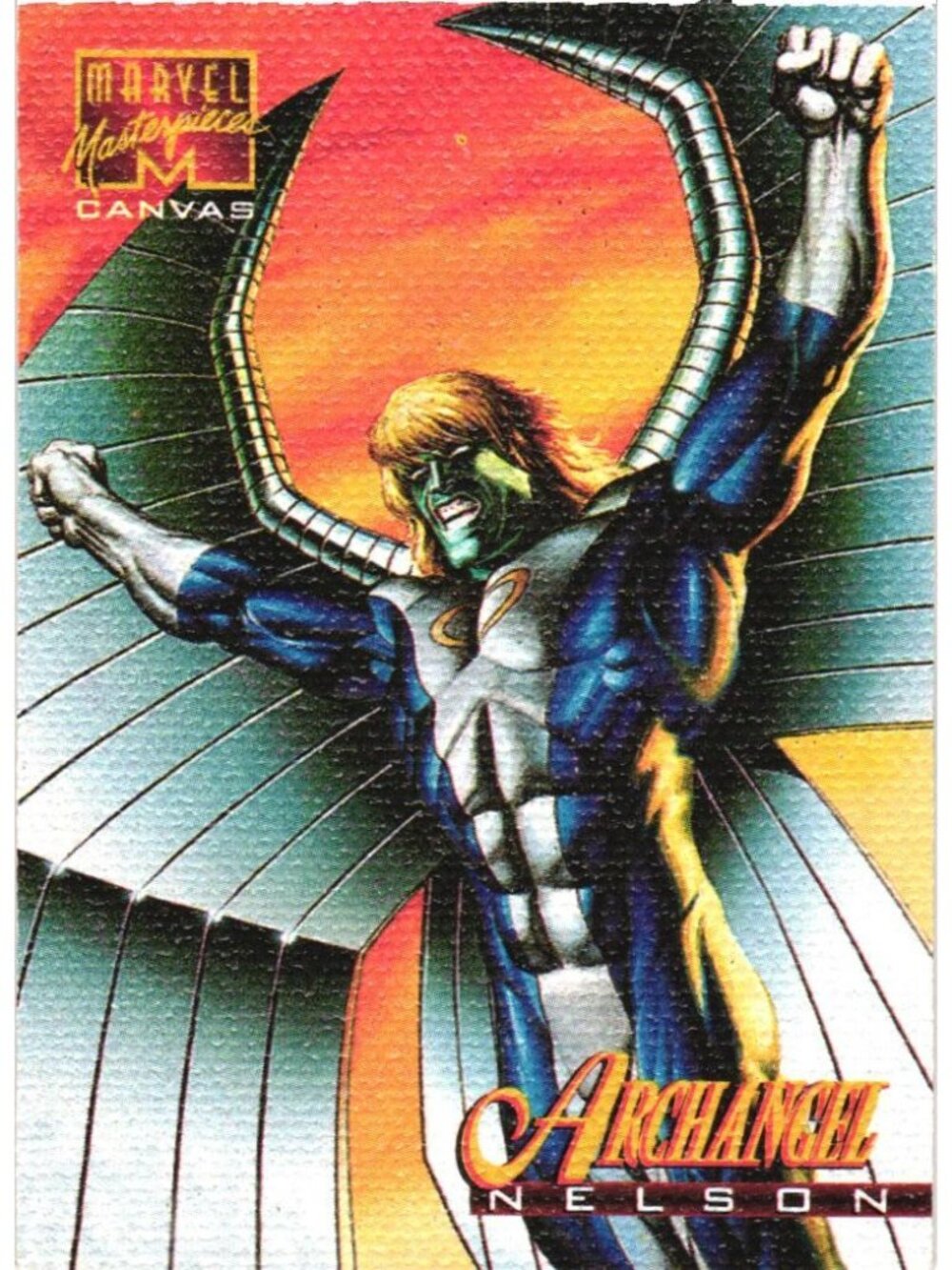 Marvel Masterpiece 1995 Archangel Limited Edition Canvas Card 1 of 22